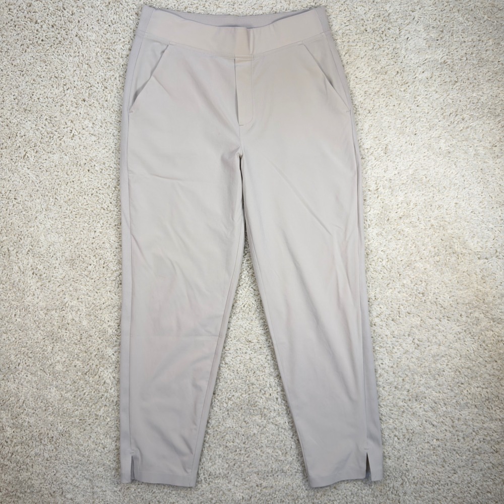 Athleta Brooklyn Ankle Pants Womens 8 Beige Tan Commuter Travel Stretch Travel